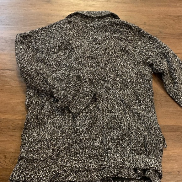 Free People Peacoat Jacket Women’s Small Black and White with Belt - Picture 5 of 5